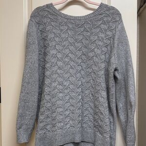 Croft & Barrow Women's Heather Gray Textured Sweater
